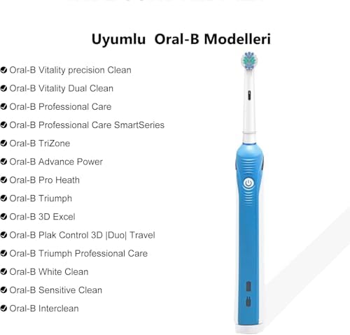 Diş Fırçası Yedek Fırça Başlıkları, Oral B için 4 Adet Elektrikli Diş Fırçası Başlığı, EB17-P Standart Fırça Başlıkları Oral B pro 1000/3000/5000, Vitality Smart Genius Serisi
