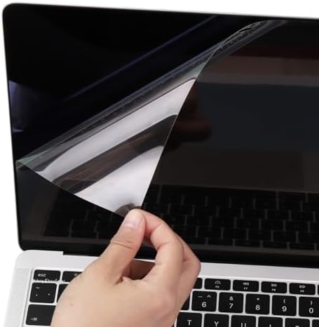 Alternative view of MacBook Air 15.3 inç M2 M3 M4 Uyumlu Parlak Anti Scratch Ekran Koruyucu Retina Net Goruntu Cam Hissi ID A2941 A3114 A3241 Şeffaf