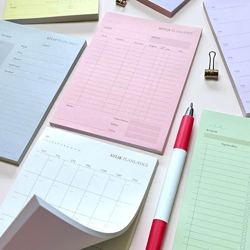 Tarihsiz Masaüstü Planlayıcı, 10 Farklı Planlama, 80 Yaprak (Yapılacaklar Listesi)