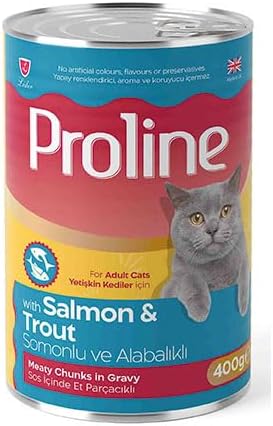 Proline Somonlu ve Alabalıklı Sos İçinde Gravy Yetişkin Kedi Konservesi 400 Gr