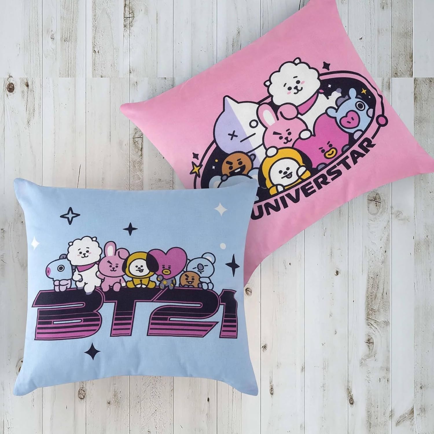Alternative view of TAÇ Lisanslı Pamuk Bt21 Kırlent Çok Renkli Tekli