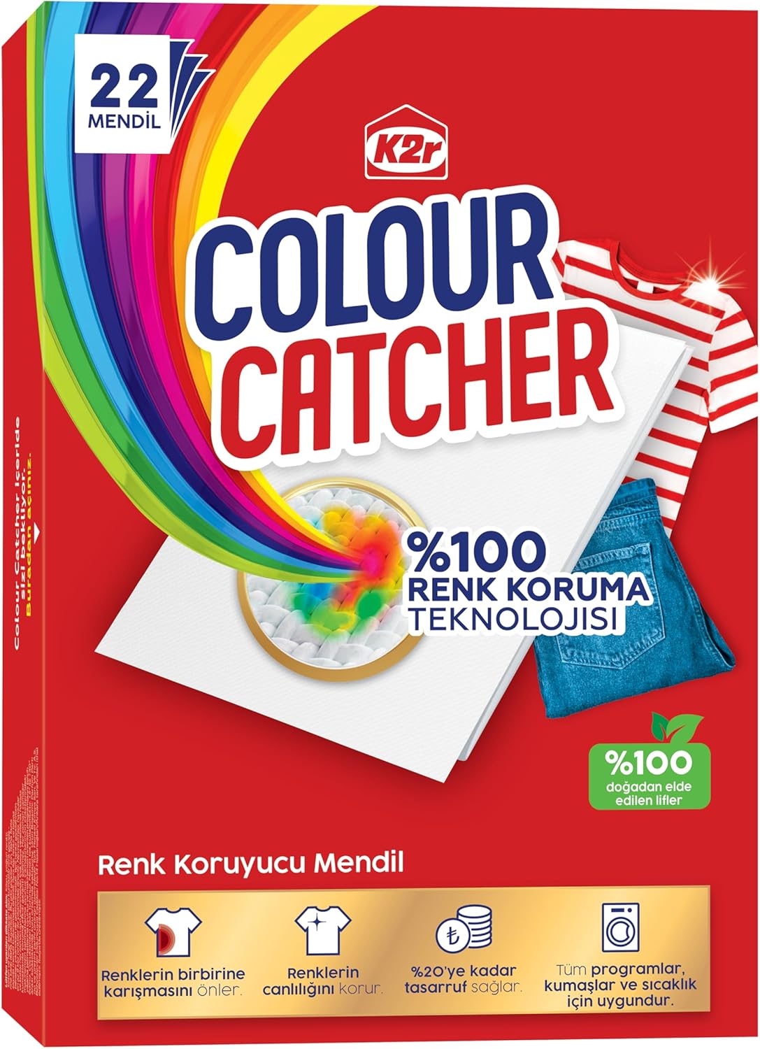 K2r Renk Koruyucu Mendil 22'li