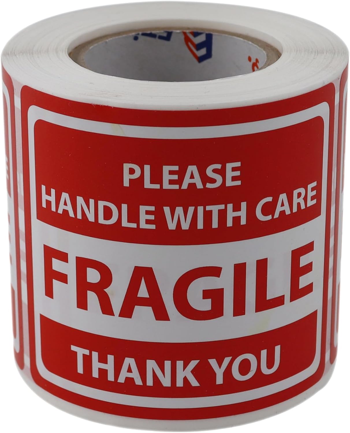 Fragile Roll Label 70mm X 80mm 250 Pcs "Please Handle With Care Thank You" Coated Stickers