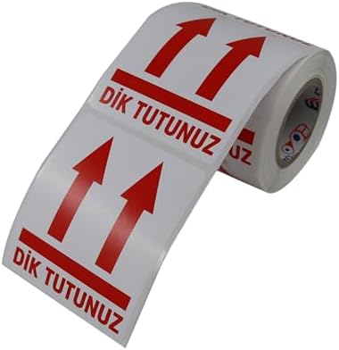 Dik Tutunuz Etiketi 70mm X 80mm Ruloda 250 Adet Kuşe Rulo Etiket