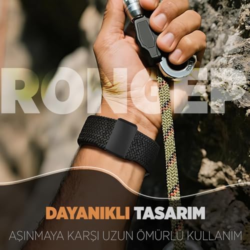 ile Uyumlu Örgü Loop 22mm Kordon GT6/GT6 Pro/GT5/GT5 Pro/GT4/GT3/GT3 Pro 46mm için Manyetik Tokalı Yumuşak ve Konforlu GT6 Kordon Terletmeyen Elastik Kumaşlı GT6 Kayış