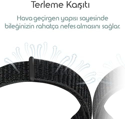 Alternative view of ile Uyumlu Mi Band 10/9/8 İçin Hasır Örme Kordon Terletmeyen Nefes Alabilen Hafif Yapı Cildi Tahriş Etmeyen Cırt Cırt Tasarımlı Deformasyona Dayanıklı Rahat Kumaş Kayış