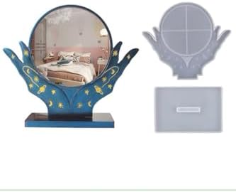 Alternative view of Siliko World Epoksi Kalıbı Makyaj Aynası Ayaklı