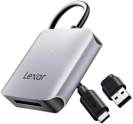 Alternative view of RW510 CFexpress Tip B Kart Okuyucu, 10 Gbps'ye Kadar, USB 3.2 Gen 2 CF Bellek Kartı için, USB Tip-C Kablosu Dahil (LRW510U-BNHNG)