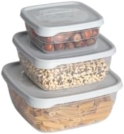 Alternative view of Box Kare Sızdırmaz Kapak Saklama Kabı 3'lü Set Gri