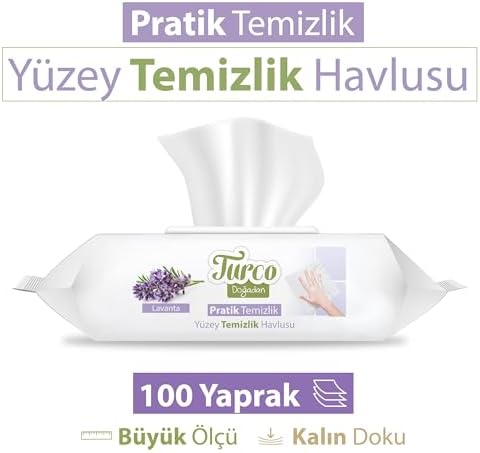 Alternative view of turco doğadan pratik temizlik Yüzey Havlusu Lavanta 100 Yaprak