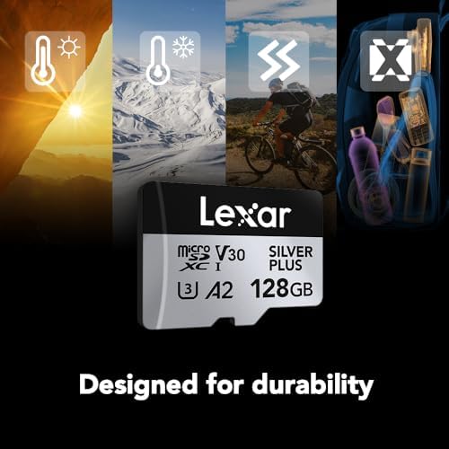 128 GB Profesyonel Gümüş Artı Mikro SD Kart, UHS-I, C10, U3, V30, Full HD ve 4K, 205/150 MB/s'ye kadar microSDXC Hafıza Kartı, Videografçılar, Oyuncular için (LMSSIPL128G-BNANU)