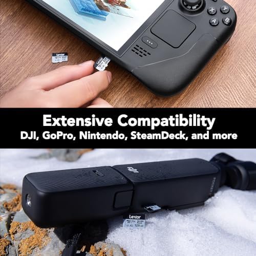 Alternative view of 128 GB Profesyonel Gümüş Artı Mikro SD Kart, UHS-I, C10, U3, V30, Full HD ve 4K, 205/150 MB/s'ye kadar microSDXC Hafıza Kartı, Videografçılar, Oyuncular için (LMSSIPL128G-BNANU)