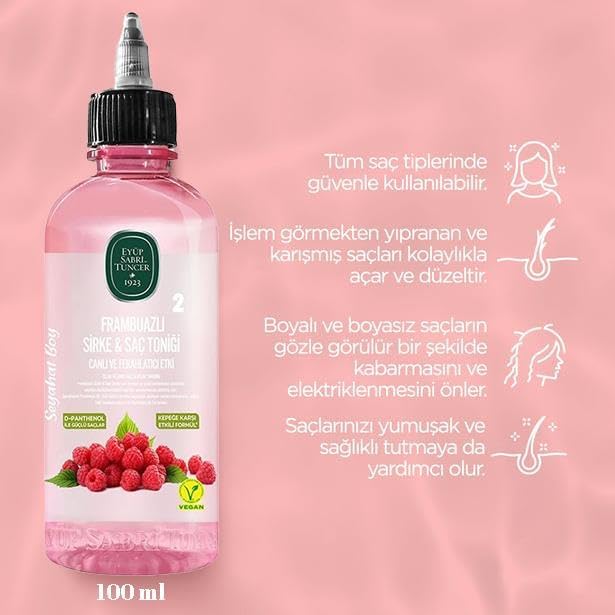 Alternative view of 3 Adet Sirke Saç Toniği Frambuazlı 100 ml ve ROSIE Pamuk