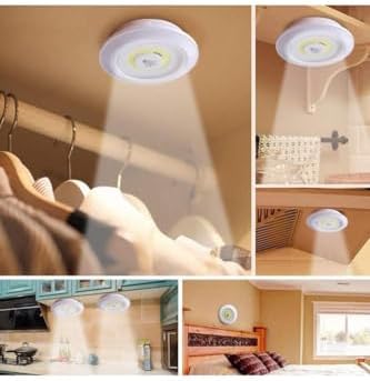 Alternative view of Hero 3’lü Kablosuz LED Spot Işık Seti – Uzaktan Kumandalı, Yapışkan Bantlı, Pilli, 3W COB LED, 150 Lümen, 2 Parlaklık Seviyesi, Zamanlayıcılı Dolap Tezgah Banyo Aydınlatmas