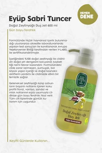 3'lü Doğal Zeytinyağlı Duş Jeli 600 ml ve ROSIE%100 Pamuk