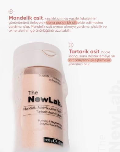 Alternative view of the newlab. Arındırıcı ve Yenileyici Enzim Toz Peeling 100g (Mandelic Acid + Succinic Acid + Tartaric Acid + Papain)