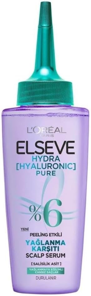 Elseve Hydra Hyaluronic Pure Salisilik Asit İçeren Yağlanma Karşıtı Peeling Etkili Saç Derisi Serumu 102 ml