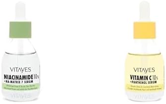 VITAYES Niacinamide%10 ve Hyalüronik Asit Serum ile C Vitamini%10 ve Panthenol Serum Set