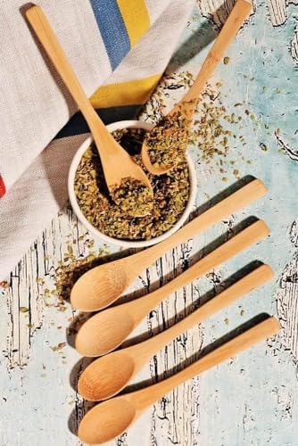 Alternative view of 6'lı Ahşap Mama ve Baharat Kaşığı Seti, Bambu Kaşık, Çevre Dostu ve Dayanıklı, Mutfakta Çok Yönlü Kullanım