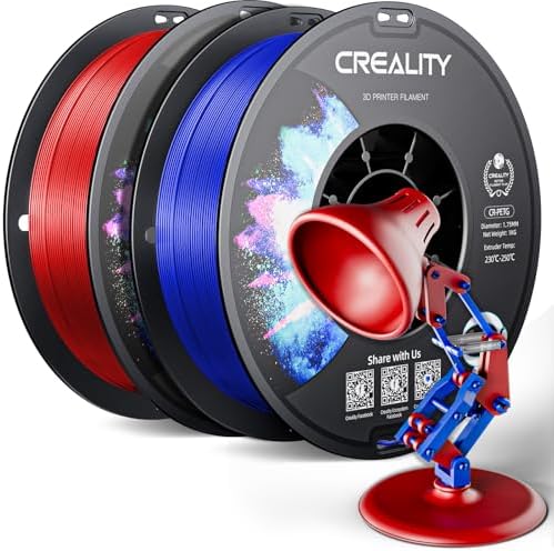 Alternative view of Resmi CR PETG 3D Yazıcı Filament 1.75mm Paket 2KG (4.4lbs), Yüksek Hassasiyet, Güçlü Tokluk, Kokusuz, Daha İyi Akış Nem Geçirmez 3D Baskı Ender Filament, Kırmızı+Mavi