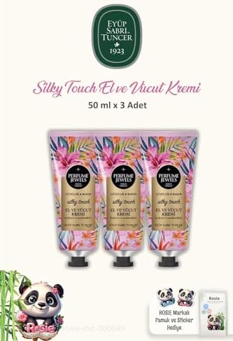 Alternative view of 3 'lü Pj El Ve Vücut Kremi Silky Tüp 50 Ml ve%100 Pamuk ROSIE