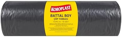 Alternative view of Endüstriyel Battal Boy Siyah Çöp Torbası 10'lu 72x95 cm, Sızdırmaz & Yırtılmaz, Çift Katlı, Geri Dönüştürülebilir Çöp Poşeti, Fabrika, Market, Restoran, Bahçe, Otel, Ofis