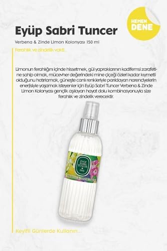 3'lü Verbena & Zinde Limon Kolonyası 150 ml ve Doğal ROSIE