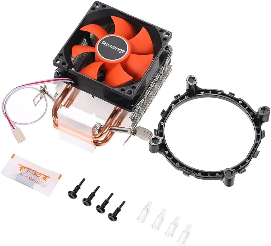 REVENGE Cold Ice 65 Intel AMD Uyumlu Bakır Borulu Alüminyum Heatsinkli CPU Soğutucu İşlemci Fanı