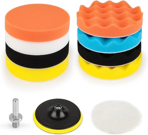 Pasta Cila Polisaj Parlatma Pedi Seti 115mm 11 Parça Oto Parlatıcı Pedleri Otomotiv Parlatma