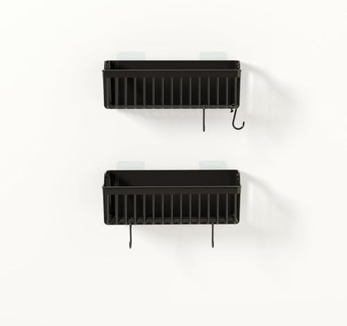 Alternative view of Yapışkanlı Banyo Rafı 2'li Banyo Düzenleyici Duş Rafı Kanca Askılı Organizer Şampuanlık Plastik