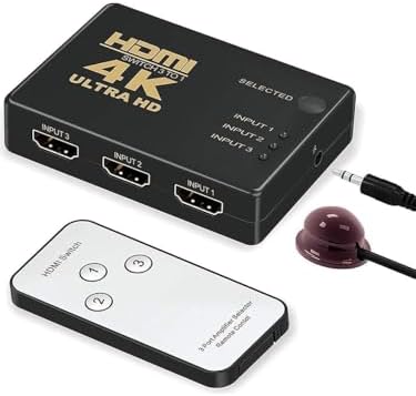 Alternative view of Yeni Nesil TV İçin Hdmi Çoklayıcı 3 Port 4K Kumandalı Kullanımı ve Kurulumu KolayUltra HD HDMI Switch Splitter Kablo Dahil Değildir 3 port4Khdmi