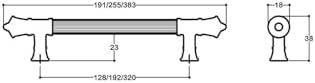 Alternative view of 4675 Klasik Kulp Antik Renk 320 Mm