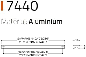 MODERN KULP SİYAH RENK 320 mm