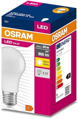 Alternative view of LED VALUE CL A 60 8,5W/827 E27 FR TR