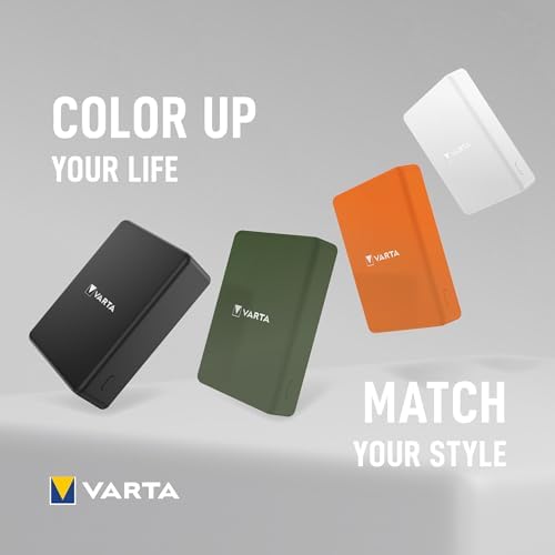 Power Bank 5.000mAh, powerbank magnetico, Mag Pro Power on Demand, caricabatterie portatile con USB C, compatibile con MagSafe e Qi Standard (per compatibilità con e), arancia