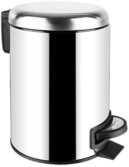 Alternative view of Paslanmaz Pedallı Çöp Kovası Krom 5LT (000301)