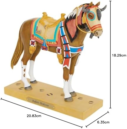 Trail of Painted Ponies Buffalo Medicine Heykelcik, 18.3 cm, Çok Renkli