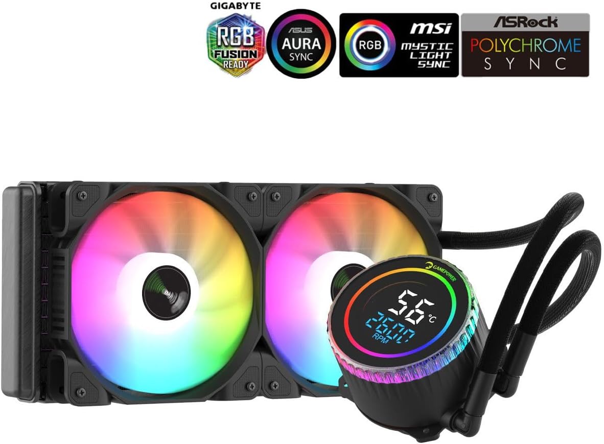 Game Power Skadi Round 240 ARGB 240mm Sıvı İşlemci Soğutucu AM5 ve LGA1700 Uyumlu