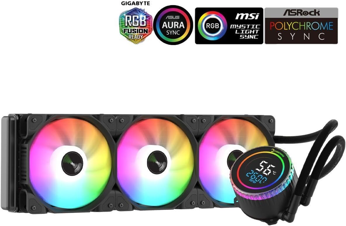 Gamepower Skadi Round 360 ARGB 360mm Sıvı İşlemci Soğutucu AM5 ve LGA1700 Uyumlu