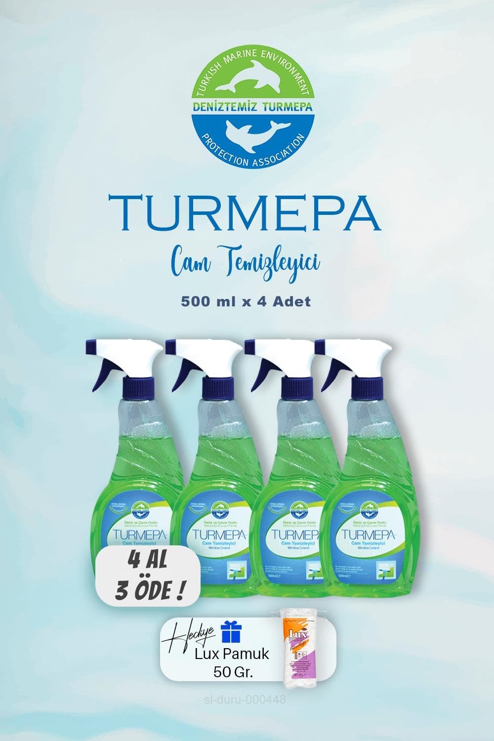 Alternative view of Cam Temizleyici 500 ml,  Cam Temizleyici 500 ml, 4 AL 3 ÖDE Pamuk Hediyeli