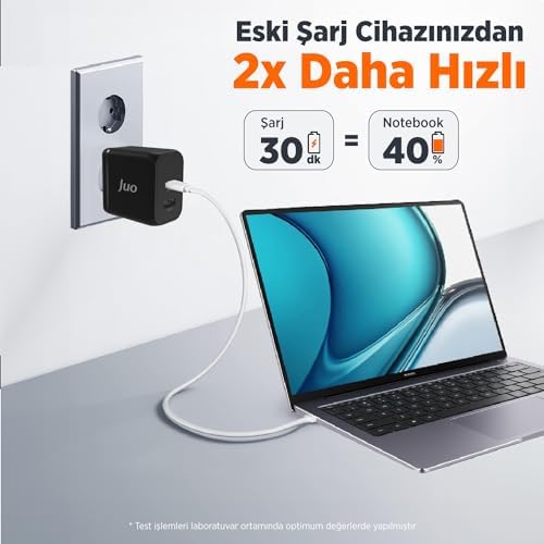 Alternative view of 45W GaN USB-C + USB-A Şarj Aleti & iPad & & Uyumlu PD Type-C Hızlı Şarj Cihazı Siyah