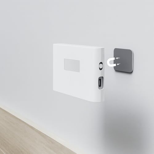 Alternative view of 2 Adet Beril İki Yönlü Sensörlü Şarjlı LED Aplik, 5W 2700K Işık, DC 5V, 110° Hareket Algılama, 3-5m Sensör Mesafesi, 20 Saat Sabit Işık Süresi, Otomatik/Manuel Modlu – ABS Gövde