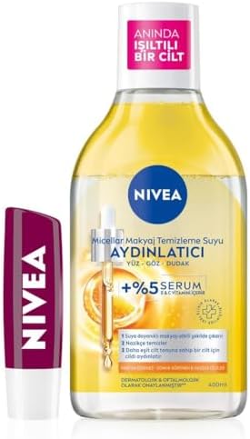 Alternative view of Aydınlatıcı Micellar Makyaj Temizleme Suyu 400ml ve Nemlendirici Böğürtlen Dudak Bakım Kremi 4,8gr,Cilt Bakım Seti