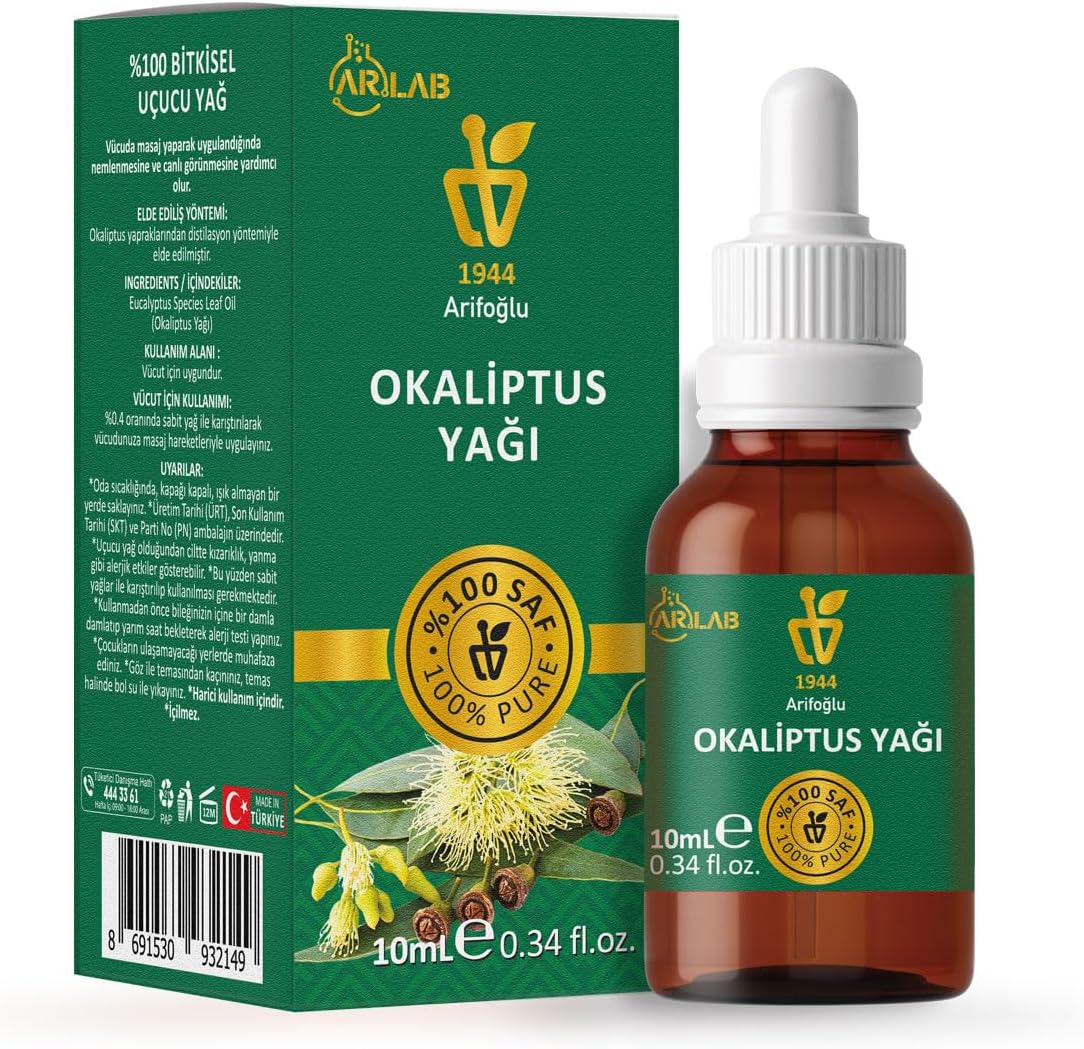 Okaliptus Yağı 10ml%100 Saf Yağ ARLAB Pure Eucalyptus Oil 10ml