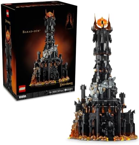 Alternative view of Yüzüklerin Efendisi: Barad-dûr 10333 – Yetişkinler için Sauron, Gothmog, Ork, Frodo, Sam ve Gollum Minifigürleri İçeren Sergilenebilir Film Hatırası Modeli Yapım Seti, Hediye Fikri (5471 P)