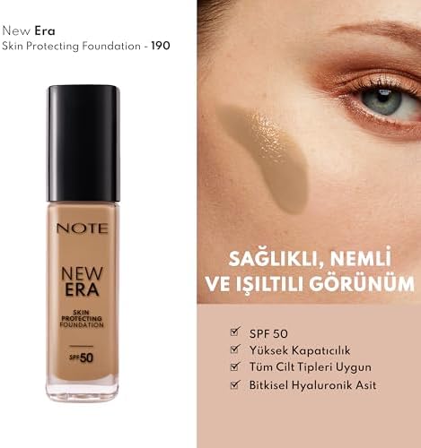 Cosmetics New Era Skin Protecting 190 Nemlendirici Etkili SPF 50 Hyaluronik Asitli Fondöten