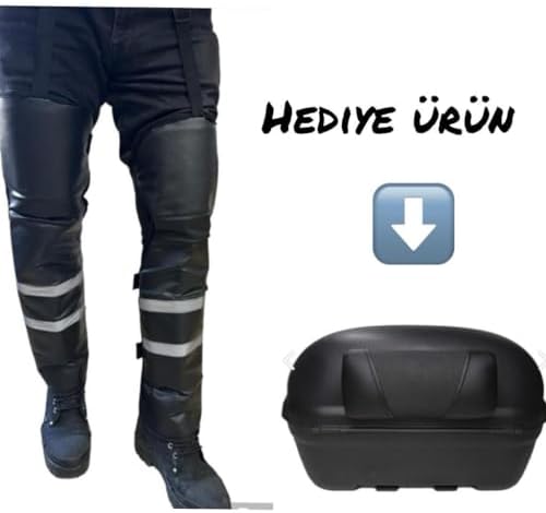 Alternative view of Bike Sky Diz & Bacak Koruma Deri Reflektörlü Yağmur & Rüzgar & Soğuğa Karşı bike sky (( MOTOSİKLET SIRT DAYAMA HEDİYELİ ))