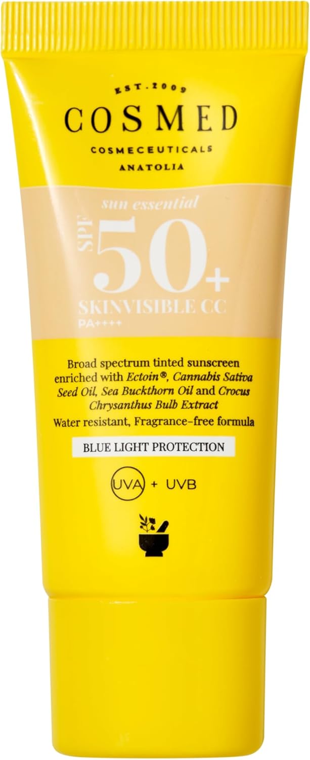 Alternative view of Cosmed Tüm Cilt Tipleri İçin Renkli Suya Dayanıklı SPF50+ Güneş Kremi - Skinvisible CC SPF50+ - 30 ml