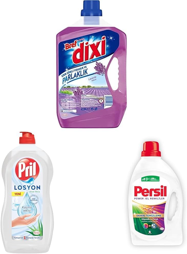 Alternative view of Dixi Lavanta Kokulu + Pril Losyon Aloe Özlü Kaşmir Etkisi + Persil Power Jel Derin Temizleme Plus 26 Yıkama Renkliler