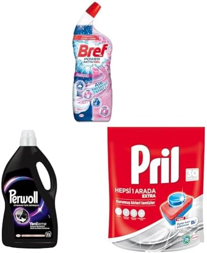 Alternative view of WC Power Aktiv Jel Çiçek Kokulu) +  Siyahlar için Hassas Sıvı Çamaşır Deterjanı 4 L 1 Paket (1 x 4000 ml) + Pril Hepsi Bir Arada Tablet